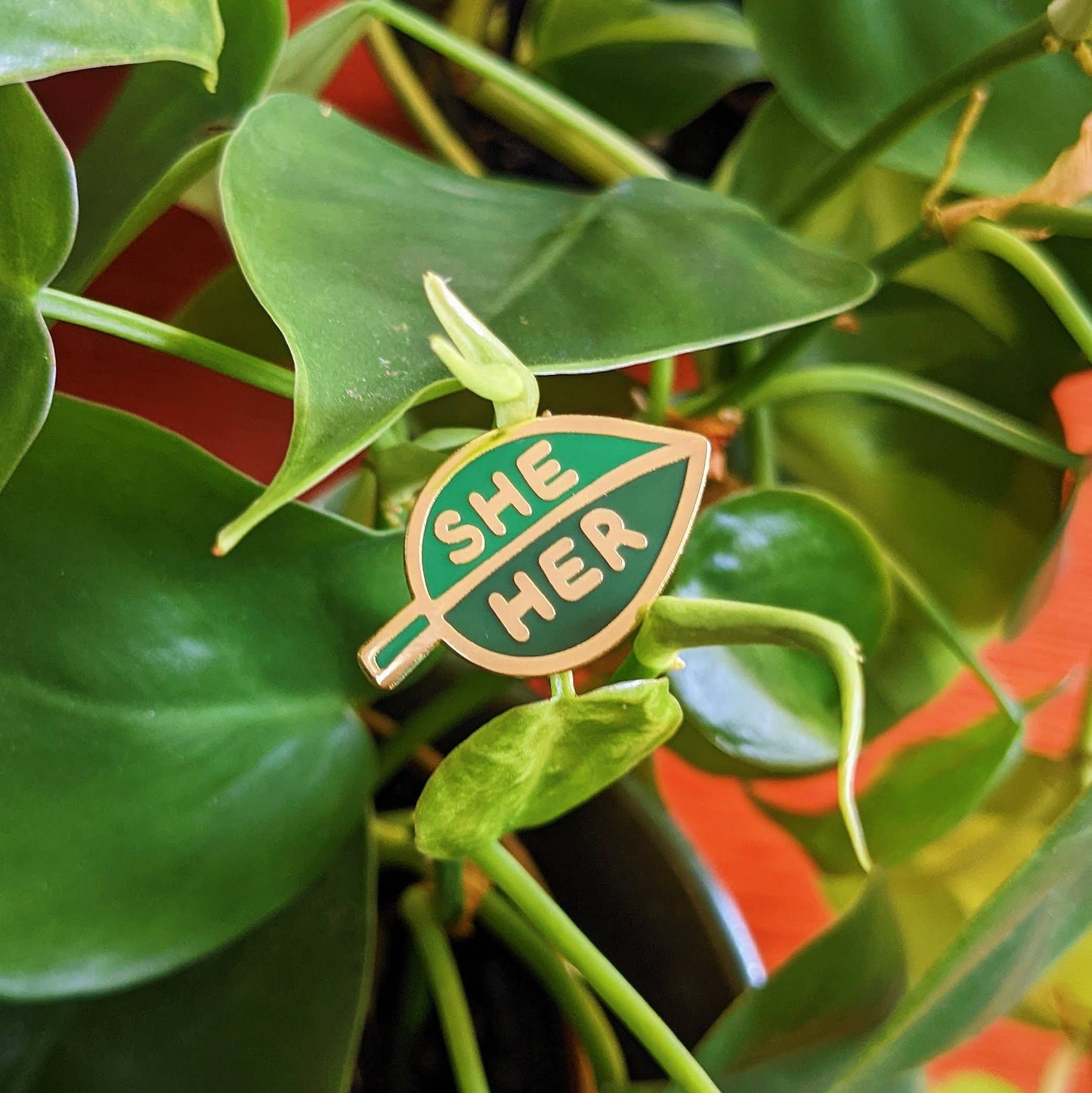 Leaf Pronoun Pin