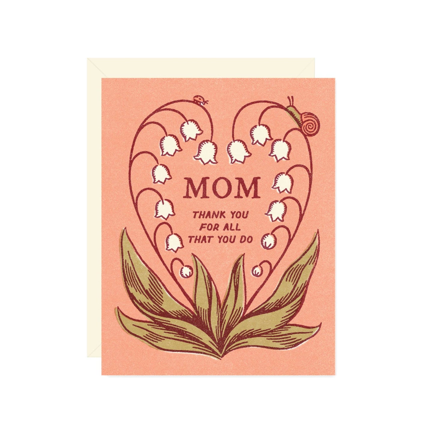 MOM Mother’s Day Card Lily of the Valley by Wallflower Paper and Party By Wallflower Paper & Party