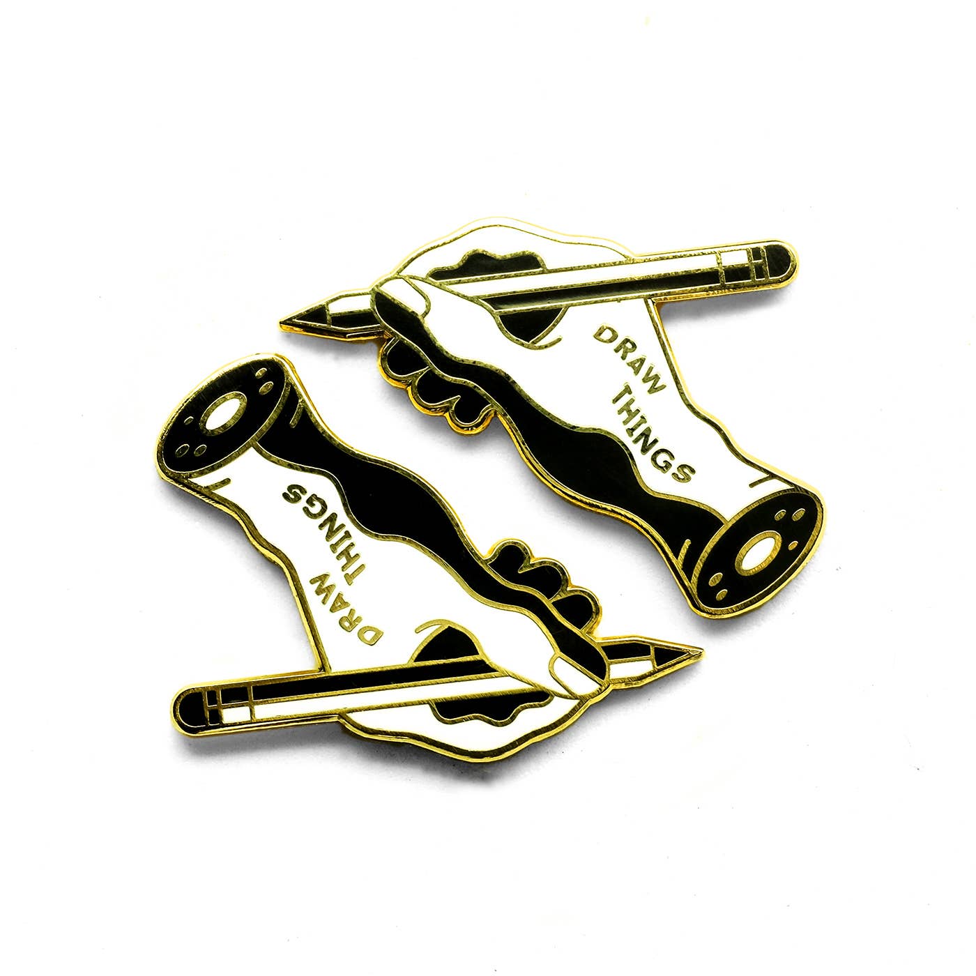 Draw Things Enamel Pin by Harold Apples