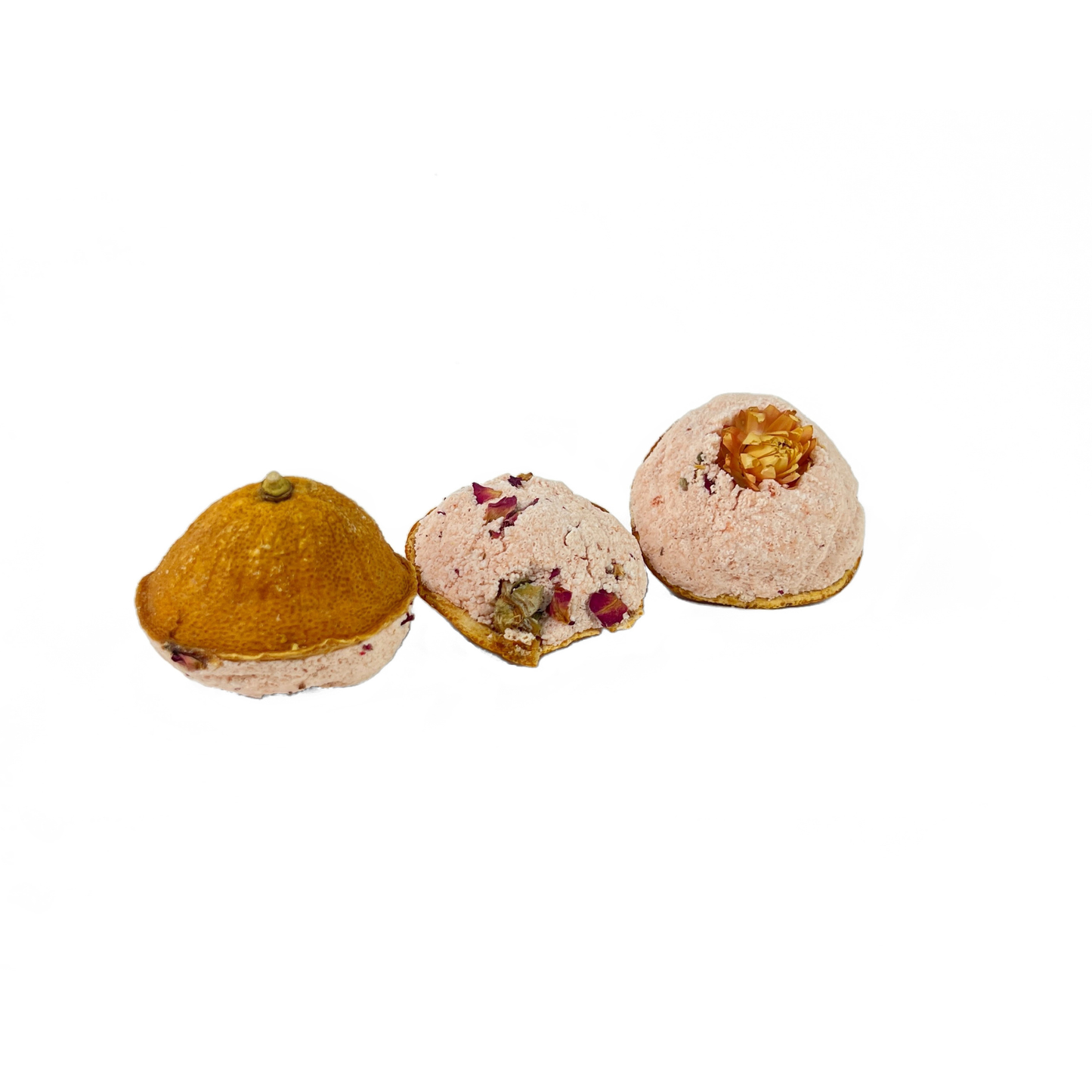 Mandarin Scoops Bath Bomb Gift Set made with Botanicals + Fruit by Sow the Magic