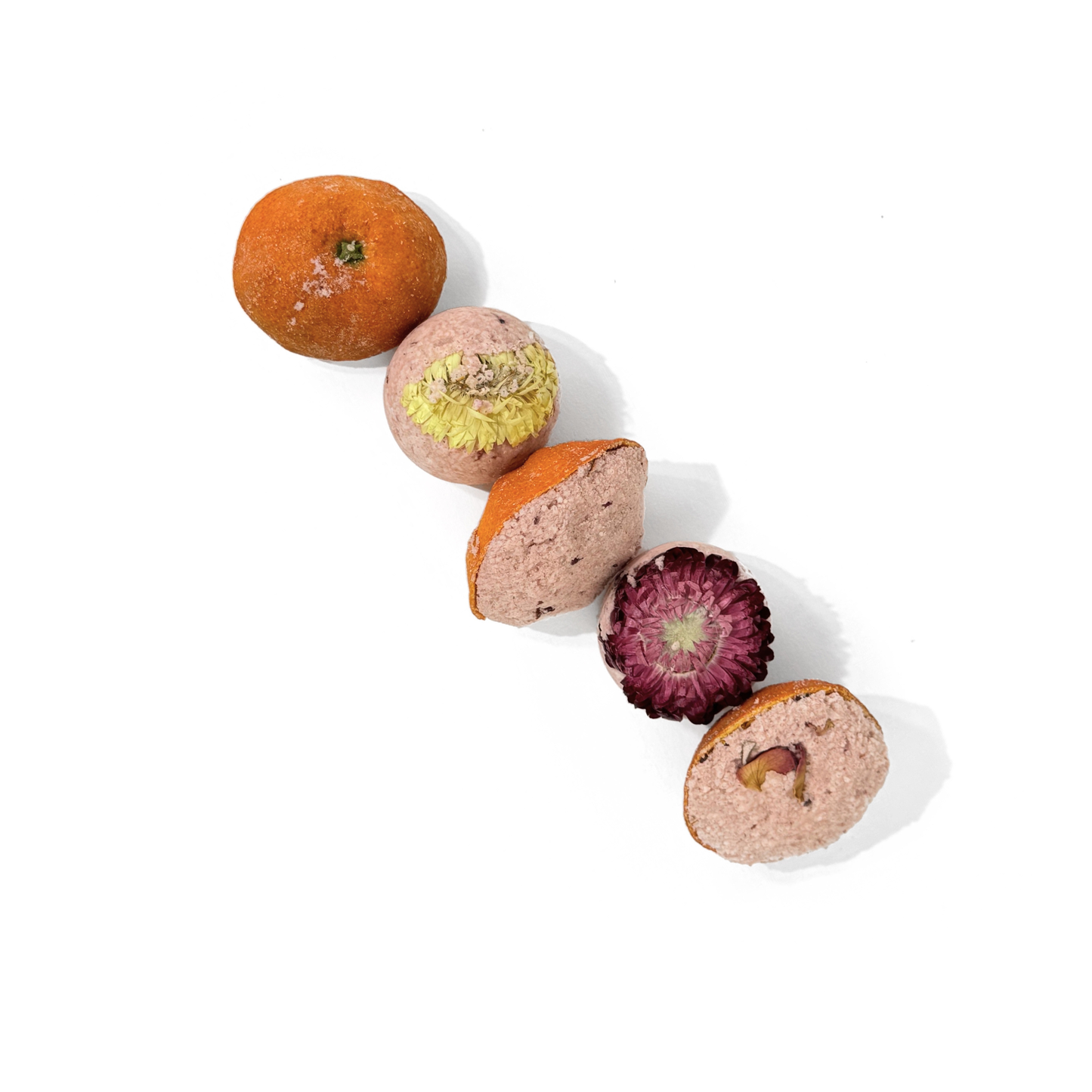Mandarin Scoops Bath Bomb Gift Set made with Botanicals + Fruit by Sow the Magic