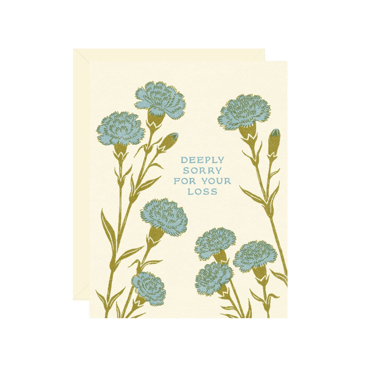 Old English Co. "Thinking Of You" Condolence Greeting Card For Loved Ones - Watercolor Flower Meadow Butterfly Sympathy Card - Deepest Sympathy Card For Men And Women | Envelope Blank Inside