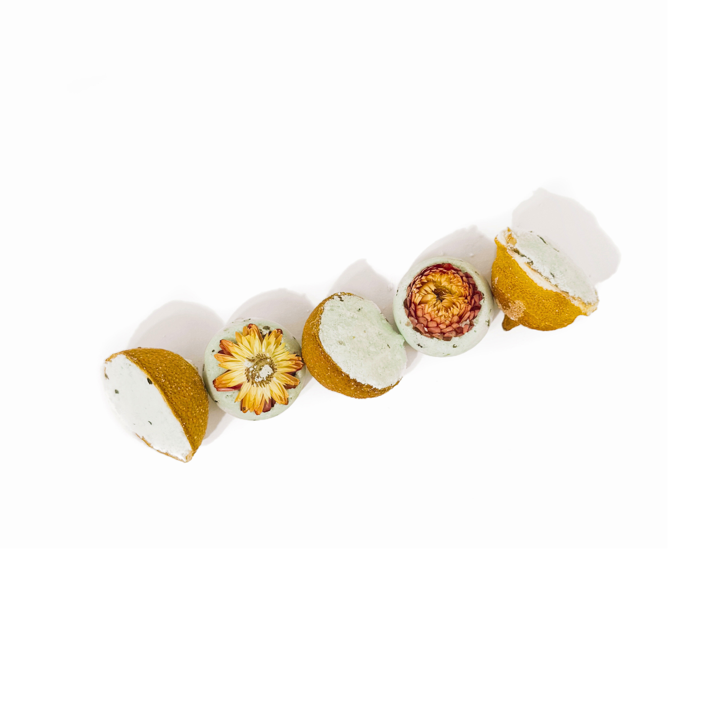 Lemon Drops Bath Bomb Gift Set Made with Citrus + Peppermint by Sow the Magic