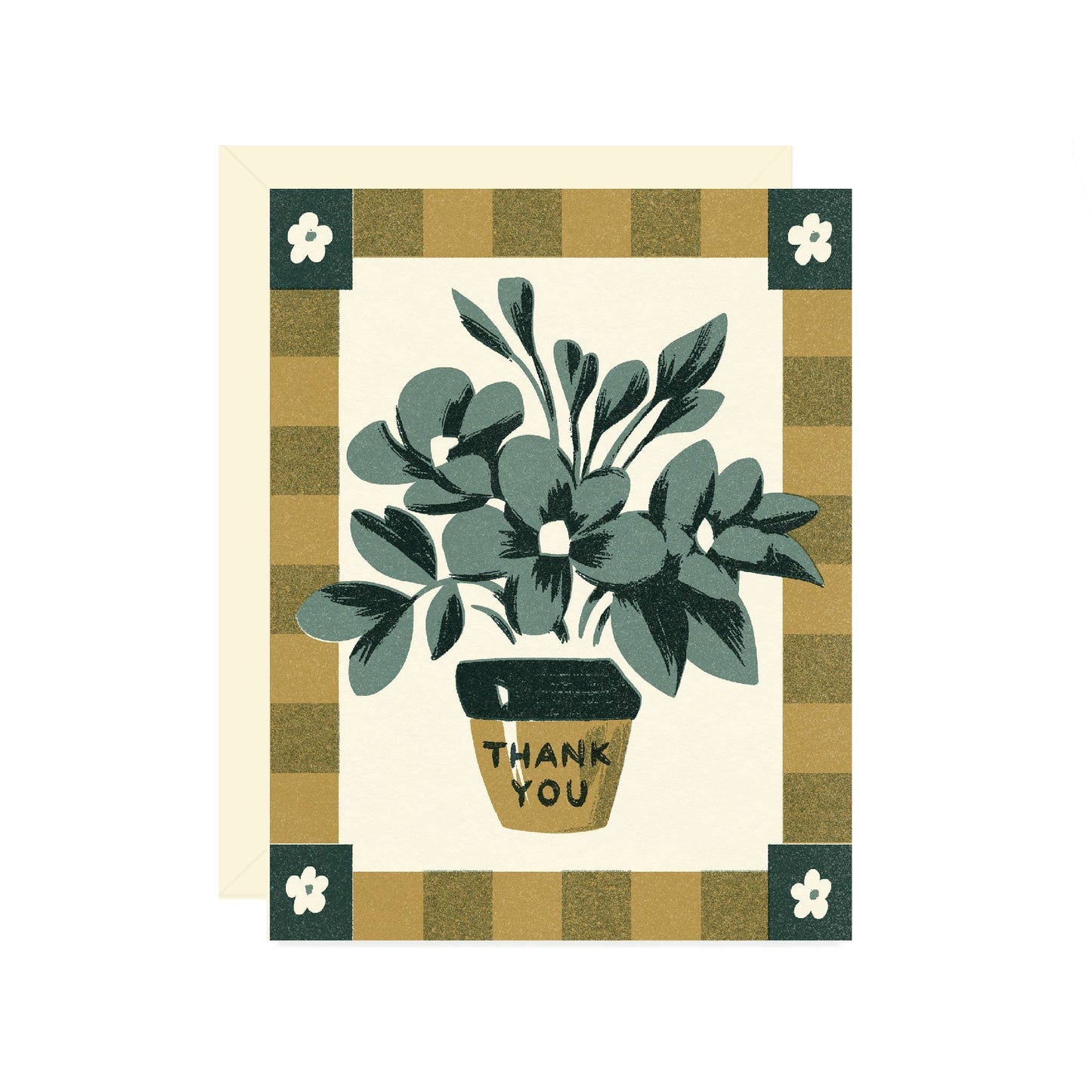Thank You Flower Pot Card By Wallflower Paper & Party