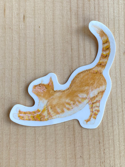 Stretching Cat (Orange)