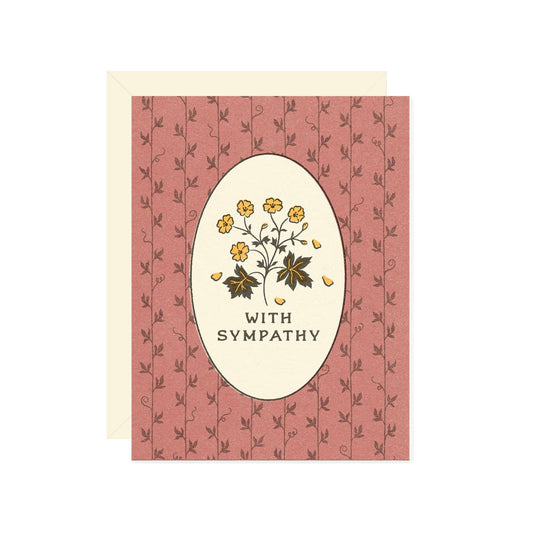 With Sympathy Wildflower Card By Wallflower Paper & Party