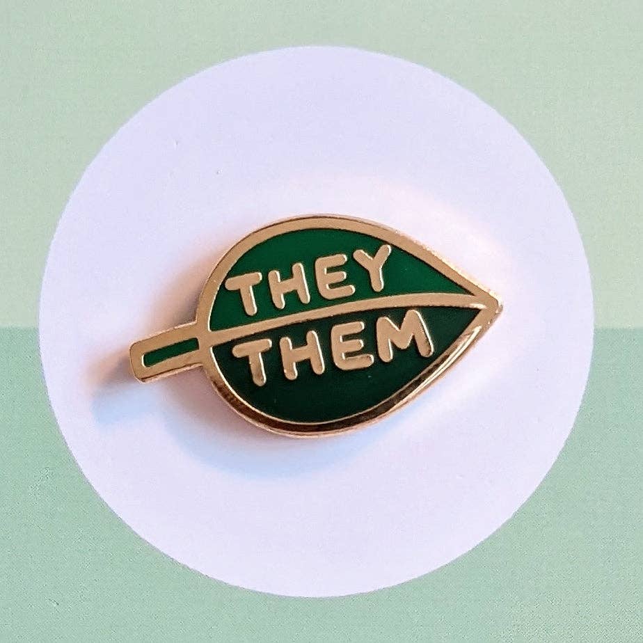 Leaf Pronoun Pin