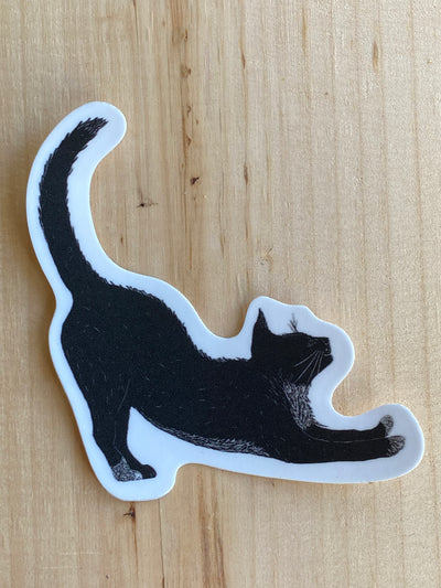 Stretching Cat (Black)