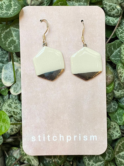 White Silver Hexagons