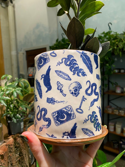 Witchy Planter 4” Blue