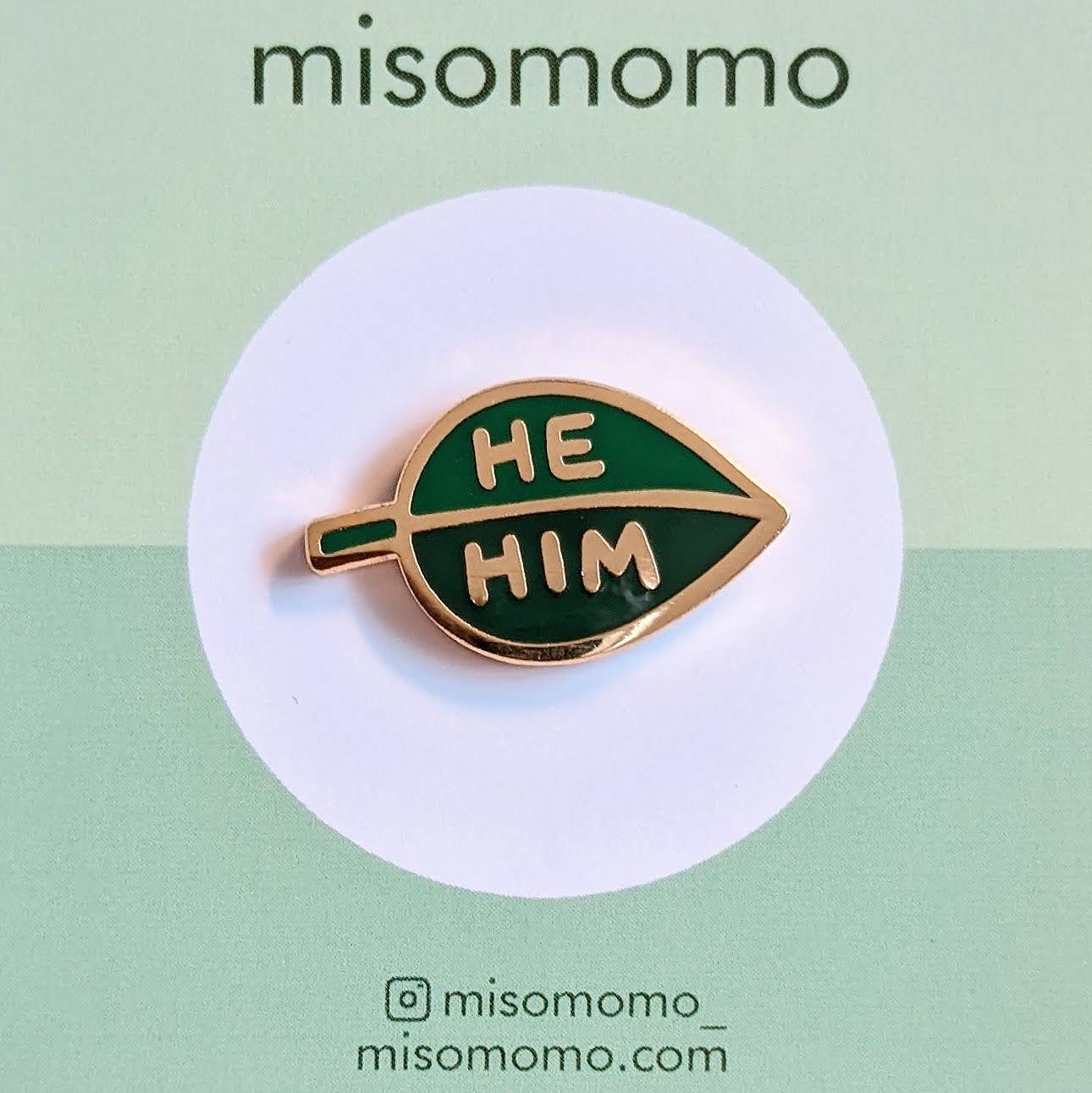 Leaf Pronoun Pin