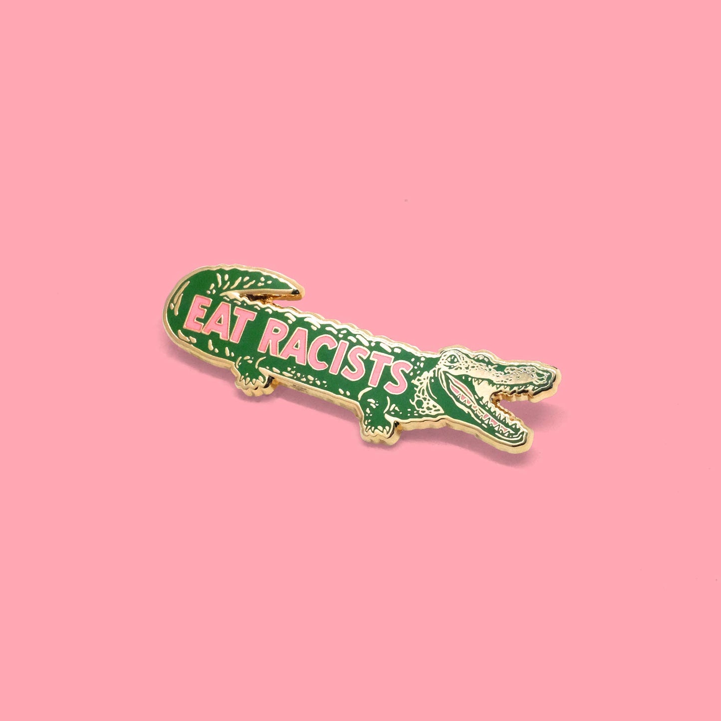 Eat Racists Enamel Pin by Emily Miller