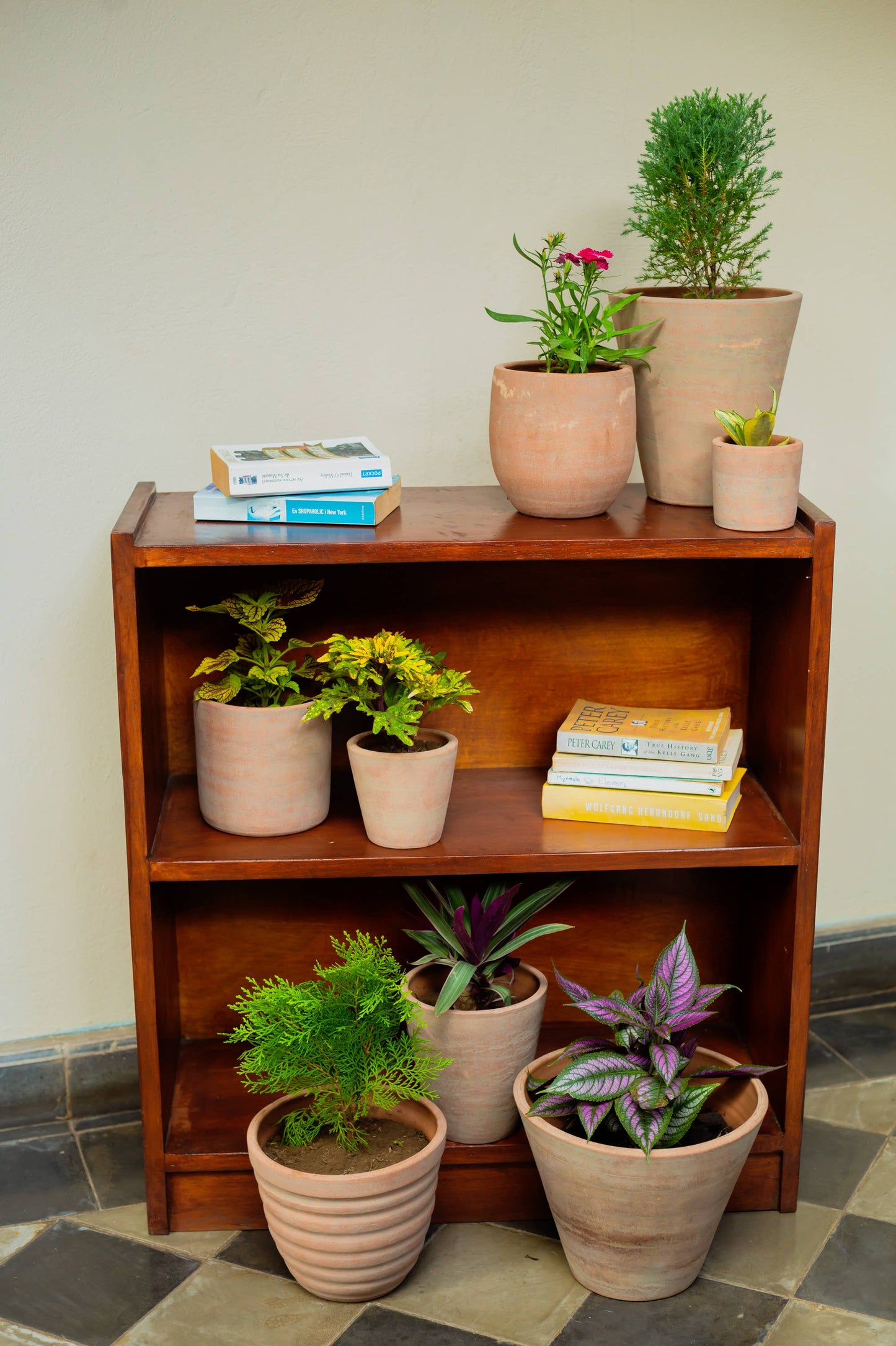 Concrete-washed Terracotta Planter 6” (Medium)