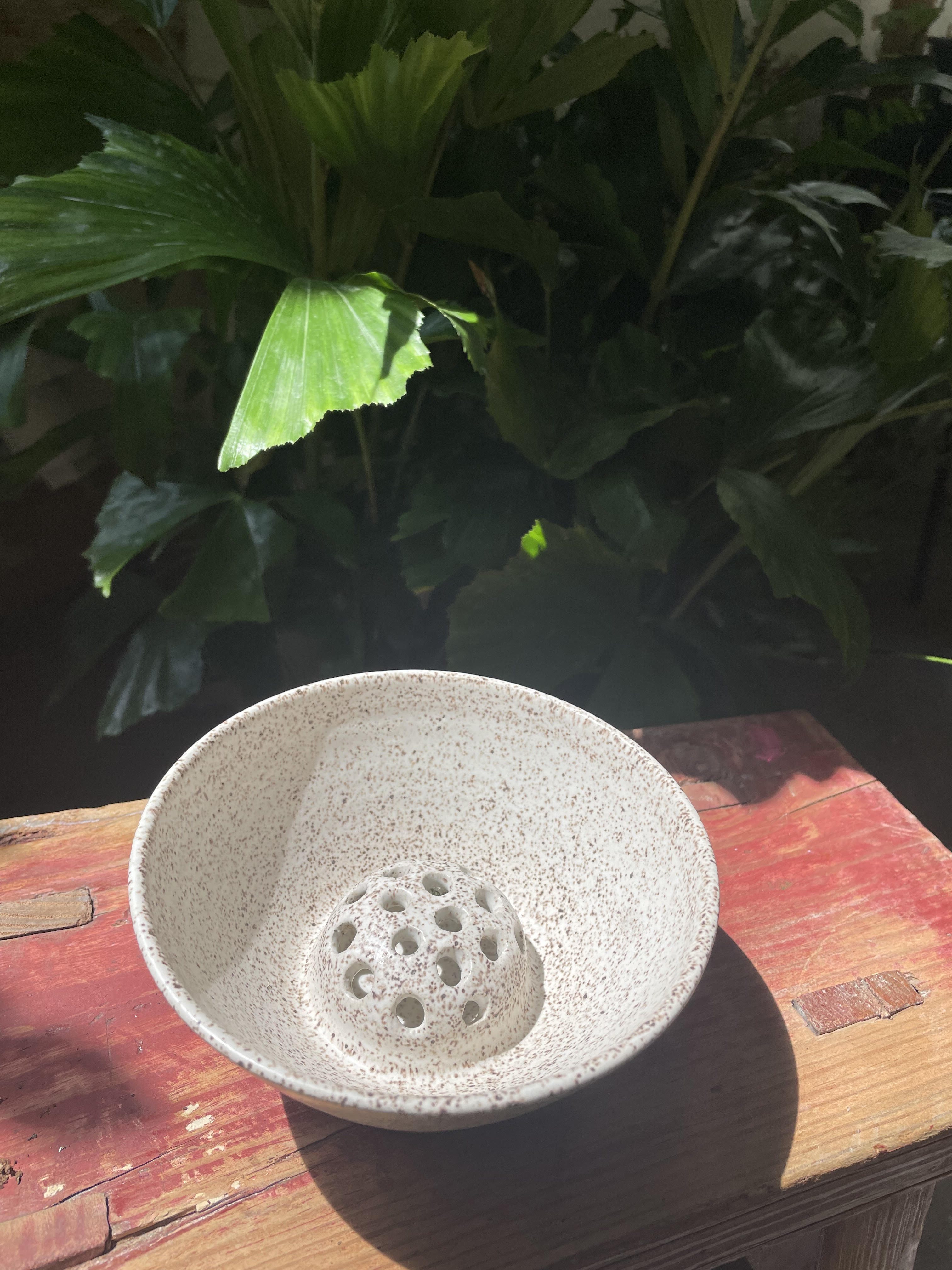 Flower Arranging Frog Bowl by Tori West Ceramics