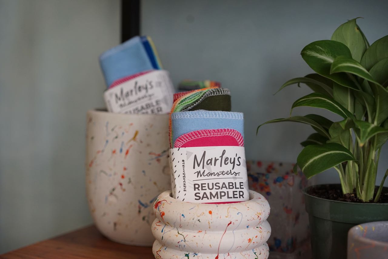 Reusable Cloth Sampler Set by Marley's Monsters - Greenly Plant Co