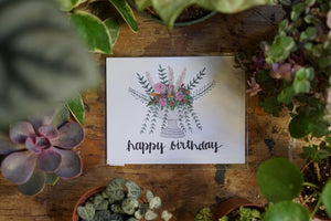 Flower Vase Birthday Card by ArtByAlicia - Greenly Plant Co