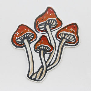 Fairy Cap Mushroom Paper Sticker by Root & Branch Paper Co. - Greenly Plant Co