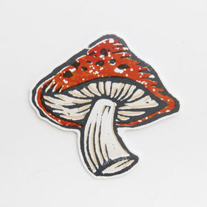 Fly Agaric Mushroom Paper Sticker by Root & Branch Paper Co. - Greenly Plant Co
