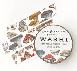 Mushroom & Fungi Washi Tape by Root & Paper Co. - Greenly Plant Co